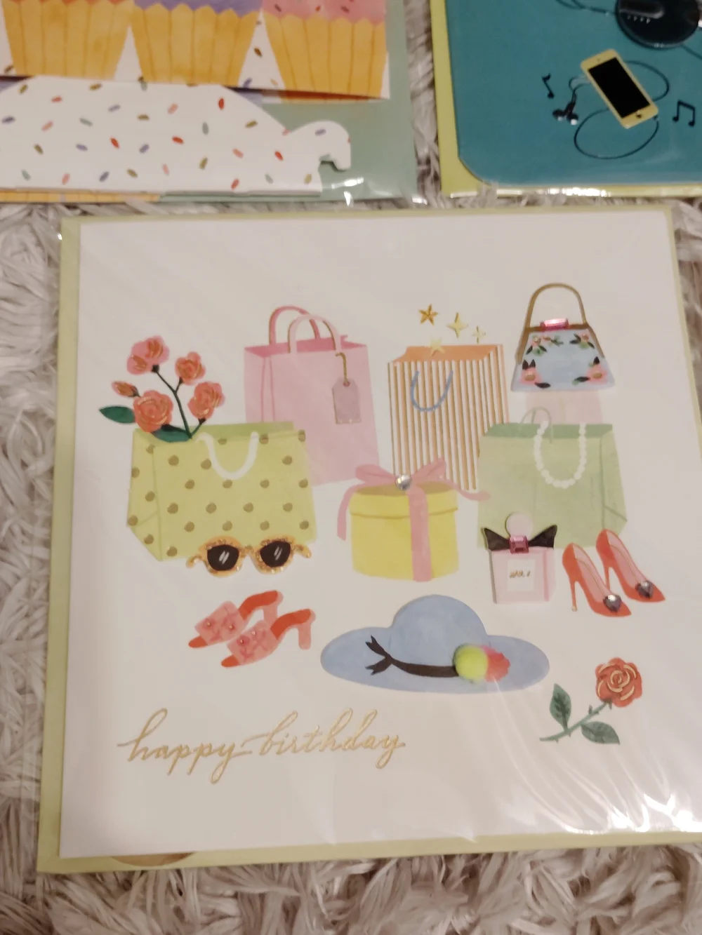 Papyrus Greeting Card  Premium Lot Of 5 New 3D Jewel Embellished (83)